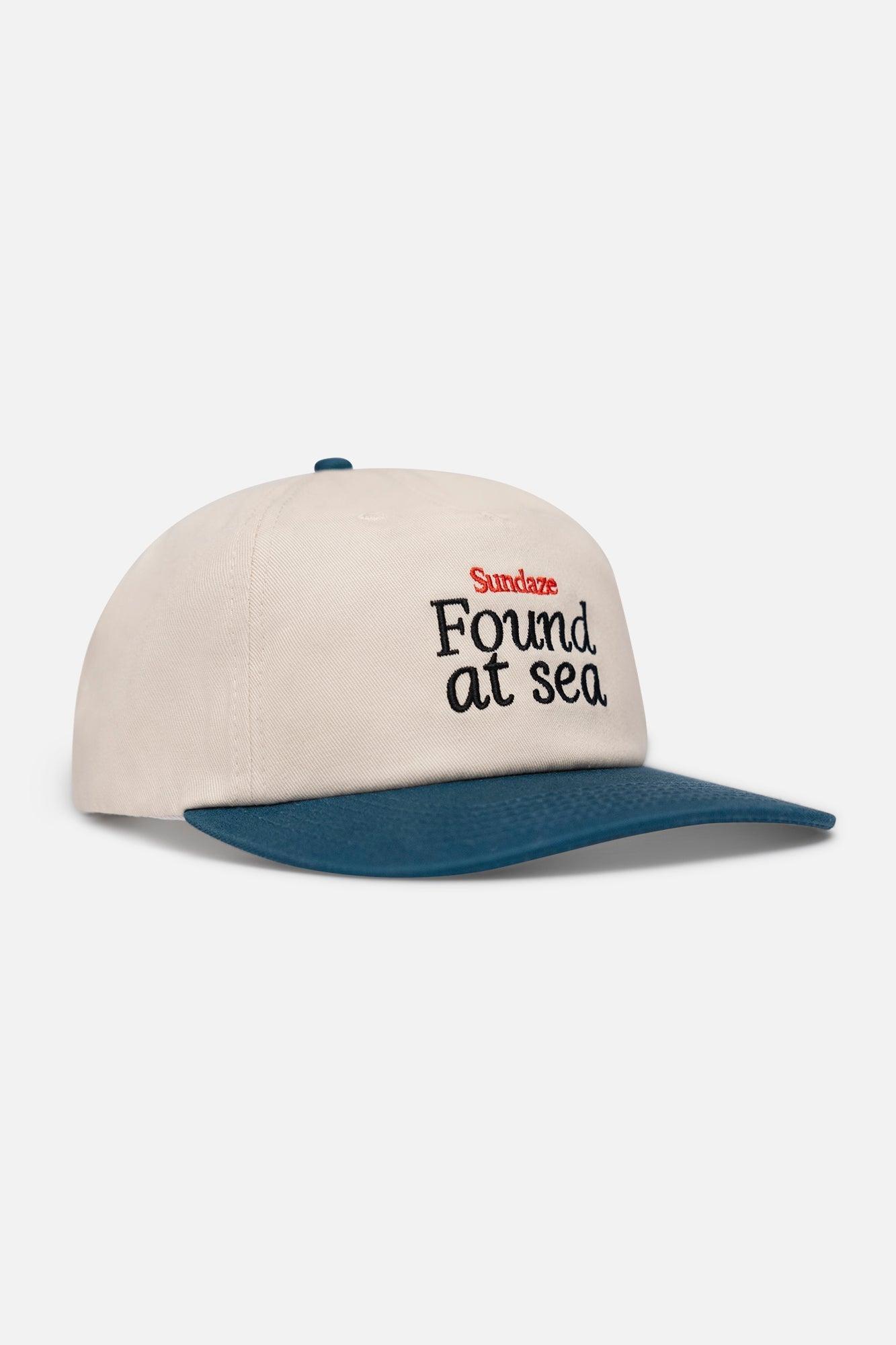 "Sundaze Found at Sea Hat – skate sessions, and laid-back coastal adventures. Retro 5-panel design, breathable fit, and timeless style for surfers