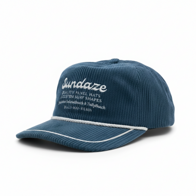 Dark Blue Sundaze Surf Shapes Corduroy Hat