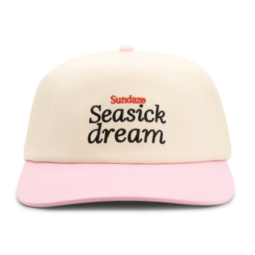 Seasick Dream Pink and Creme Cotton 5 Split Panel Hat