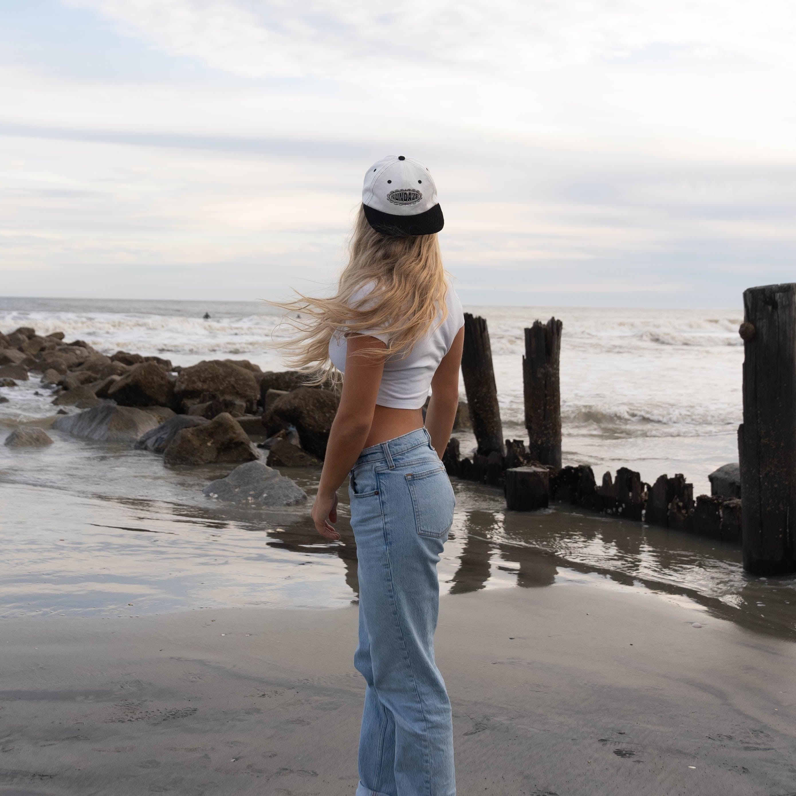 Black and White "SunWave" Corduroy Hats-SunDaze California