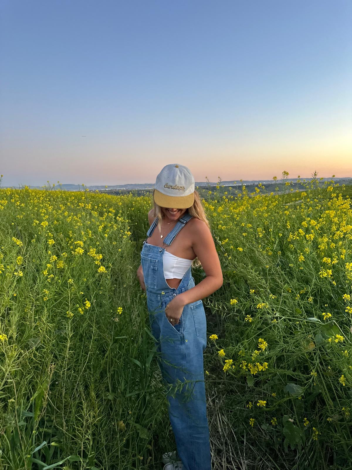 Sundaze Sunflower 86' Split 5 Panel Snapback Yellow Corduroy Hat-SOLD OUT!