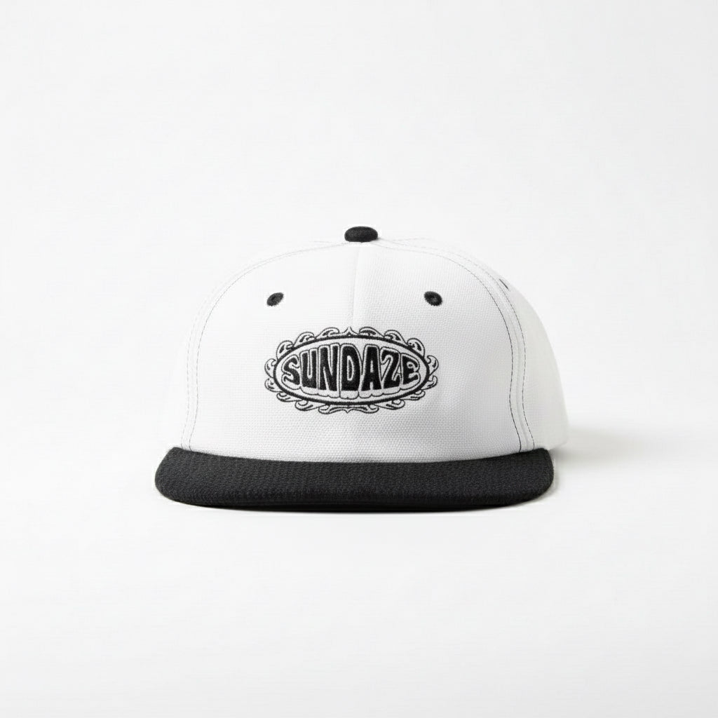 Black and White "SunWave" Snap Back Hat