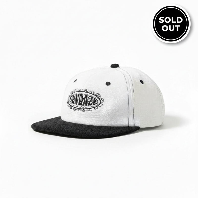 Black and White "SunWave" Snap Back Hat