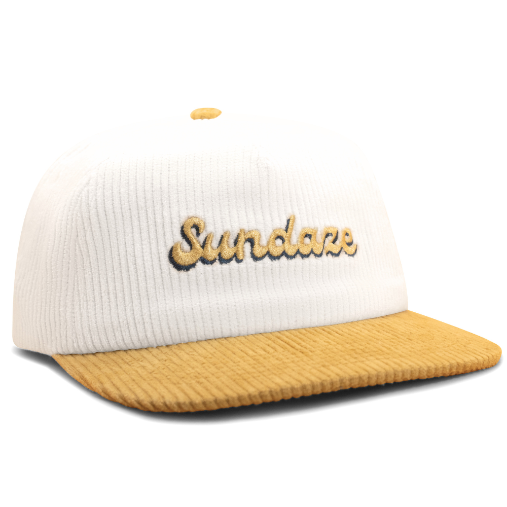 Sundaze Sunflower 86' Split 5 Panel Snapback Yellow Corduroy Hat-SOLD OUT!