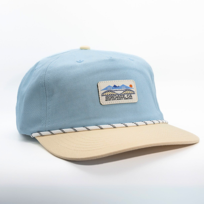 Sundaze Adventure Seeker Blue and White Cotton Snapback with cord