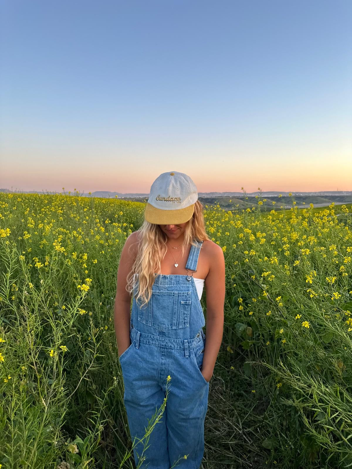Sundaze Sunflower 86' Split 5 Panel Snapback Yellow Corduroy Hat-SOLD OUT!