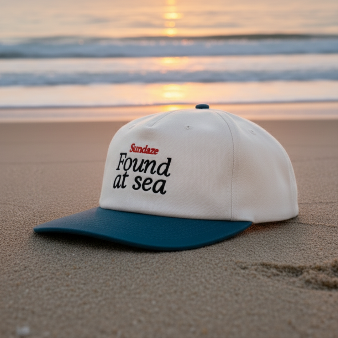 Found at Sea Dark Blue and White Cotton