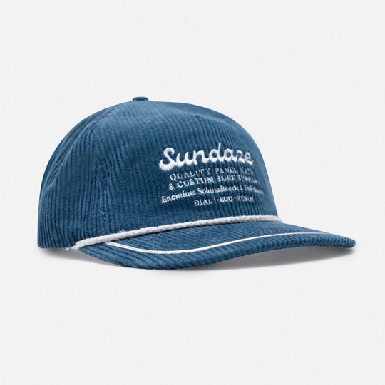 Dark Blue Sundaze Surf Shapes Corduroy Hat - 5 Panel Corduroy Snap Backp-SunDaze California