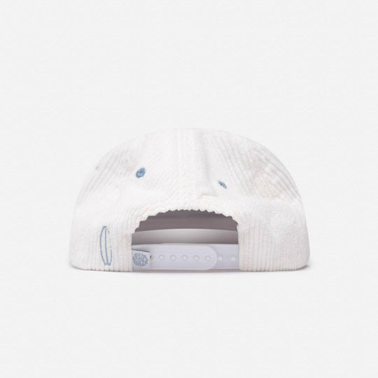 White and Blue Corduroy 5-panel Hat "The Seaside"-SunDaze California