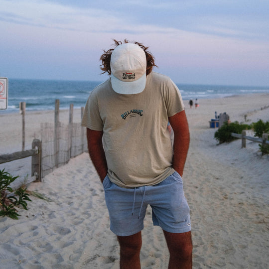 Found at Sea Teal Blue and White Cotton 5 Split Panel Hat-SunDaze California