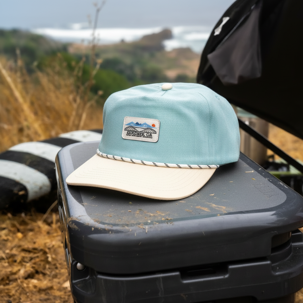 SunDaze CA hat with tagline